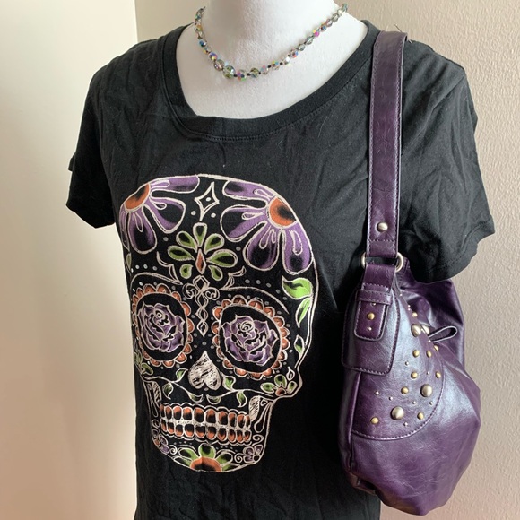 Skull grunge black t shirt size Medium - Picture 1 of 8